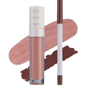 2/$20 KAB  Lip Gloss and Liner Set - Warm Nude Brown NEW KIT